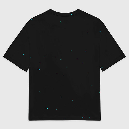 Мужская футболка оверсайз Белая лисица на фоне волшебного леса / 3D-принт – фото 2