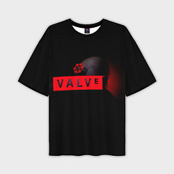 Футболка оверсайз мужская Valve afro logo, цвет: 3D-принт