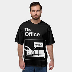 Футболка оверсайз мужская Офис и паркур, цвет: 3D-принт — фото 2