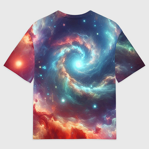 Мужская футболка оверсайз Пасть космической акулы - нейросеть / 3D-принт – фото 2