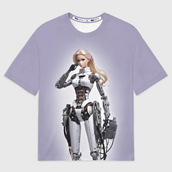 Мужская футболка оверсайз Barbie cyberpunk - ai art fantasy