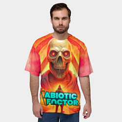 Футболка оверсайз мужская Abiotic Factor horror skull, цвет: 3D-принт — фото 2