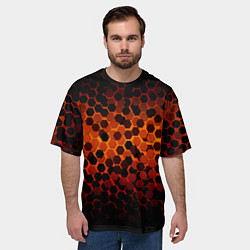 Футболка оверсайз мужская Абстрактный летний узор, цвет: 3D-принт — фото 2