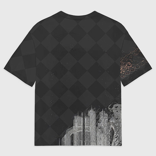 Мужская футболка оверсайз Инверсия девушки в шлеме / 3D-принт – фото 2