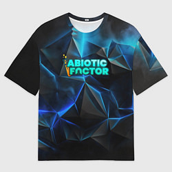 Футболка оверсайз мужская Abiotic Factor логотип холодный фон, цвет: 3D-принт