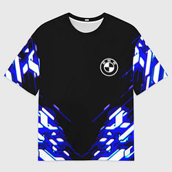 Футболка оверсайз мужская BMW sport неоновый спорт, цвет: 3D-принт