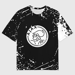 Мужская футболка оверсайз Аякс краски брызги спорт