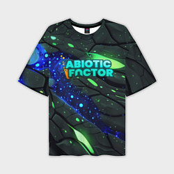 Футболка оверсайз мужская Abiotic Factor logo bright neon, цвет: 3D-принт