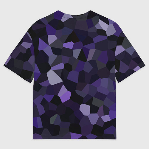 Мужская футболка оверсайз Кристаллизация темно-фиолетового / 3D-принт – фото 2