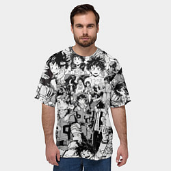 Футболка оверсайз мужская Изуку Мидория - Моя геройская академия, цвет: 3D-принт — фото 2