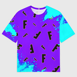 Футболка оверсайз мужская Fortnite neon steel colors epic, цвет: 3D-принт