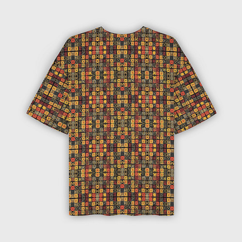 Мужская футболка оверсайз Абстрактный африканский узор / 3D-принт – фото 2