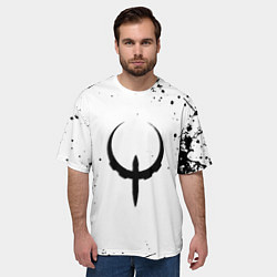 Футболка оверсайз мужская Квейк краски текстура гейм, цвет: 3D-принт — фото 2