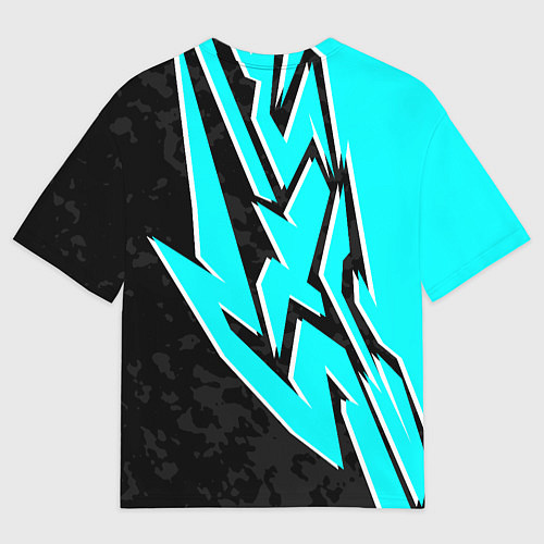 Мужская футболка оверсайз Mint graffiti / 3D-принт – фото 2