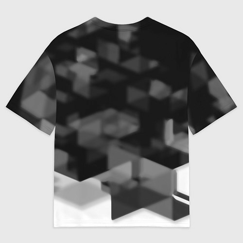 Мужская футболка оверсайз Juventus geometry fc / 3D-принт – фото 2