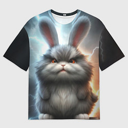 Мужская футболка оверсайз Грозный заяц