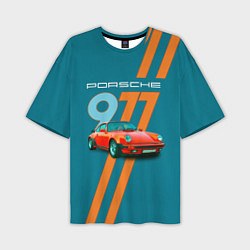 Футболка оверсайз мужская Porsche 911 немецкий спорткар, цвет: 3D-принт