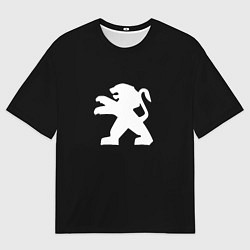 Мужская футболка оверсайз Peugeot logo