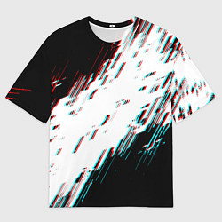 Футболка оверсайз мужская Glitch effect, цвет: 3D-принт