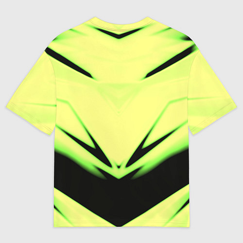 Мужская футболка оверсайз Geometry stripes кислотный стиль / 3D-принт – фото 2