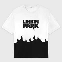 Футболка оверсайз мужская Linkin park rock fire, цвет: 3D-принт