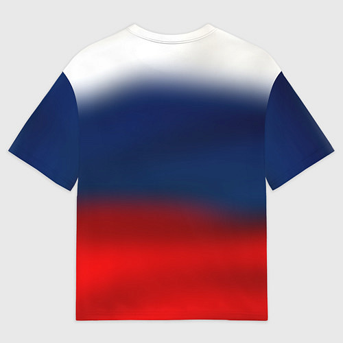 Мужская футболка оверсайз Россия герб краски / 3D-принт – фото 2