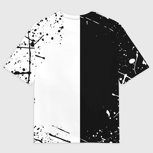 Мужская футболка оверсайз Juventus краски текстура спорт / 3D-принт – фото 2