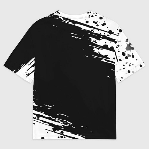 Мужская футболка оверсайз Inter абстрактные краски текстура / 3D-принт – фото 2