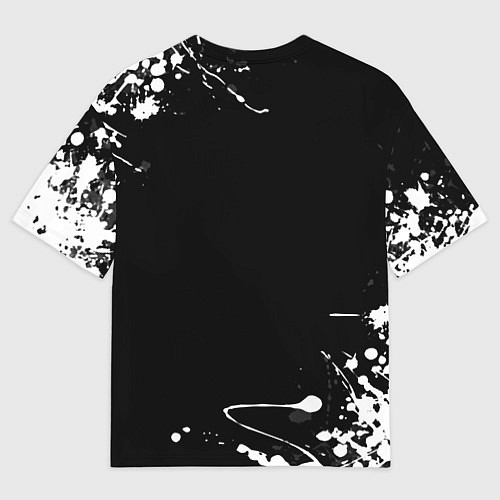 Мужская футболка оверсайз Россия герб краски брызги / 3D-принт – фото 2