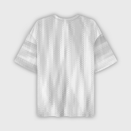 Мужская футболка оверсайз Светлый серый абстрактные полосы / 3D-принт – фото 2