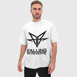 Футболка оверсайз мужская Falling in Reverse band logo, цвет: 3D-принт — фото 2