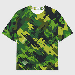 Футболка оверсайз мужская Camouflage - pattern ai art, цвет: 3D-принт