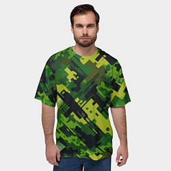 Футболка оверсайз мужская Camouflage - pattern ai art, цвет: 3D-принт — фото 2