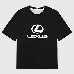 Футболка оверсайз мужская Lexus white logo, цвет: 3D-принт