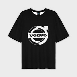 Мужская футболка оверсайз Volvo white logo