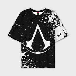 Футболка оверсайз мужская White logo of assasin, цвет: 3D-принт