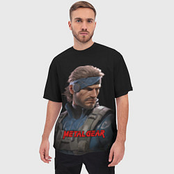 Футболка оверсайз мужская Веном Снейк из игры Metal gear, цвет: 3D-принт — фото 2