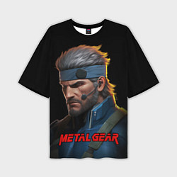 Мужская футболка оверсайз Веном Снейк из игры Metal gear