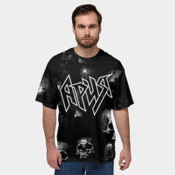 Футболка оверсайз мужская Ария - рок группа, цвет: 3D-принт — фото 2