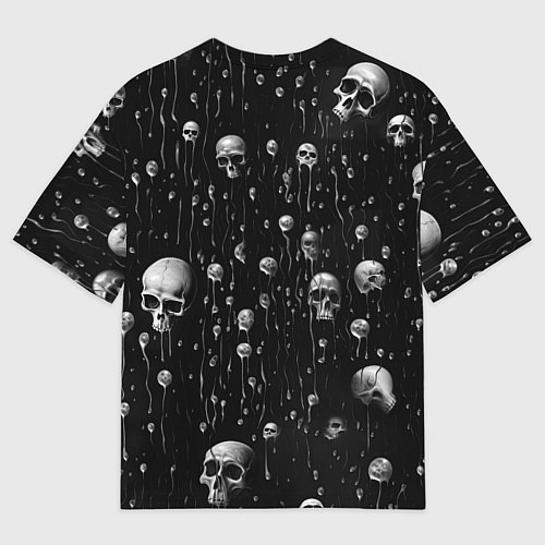 Мужская футболка оверсайз Ария - черепа / 3D-принт – фото 2