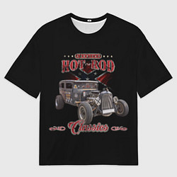 Мужская футболка оверсайз Классический хот-род в rat стиле