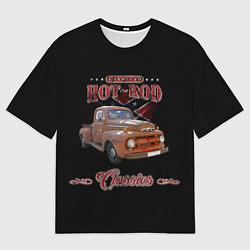 Мужская футболка оверсайз Хотрод на базе пикапа 50-х годов