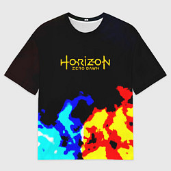 Мужская футболка оверсайз Horizon zero dawn огненный стиль