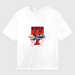 Мужская футболка оверсайз Робот из Евангелиона