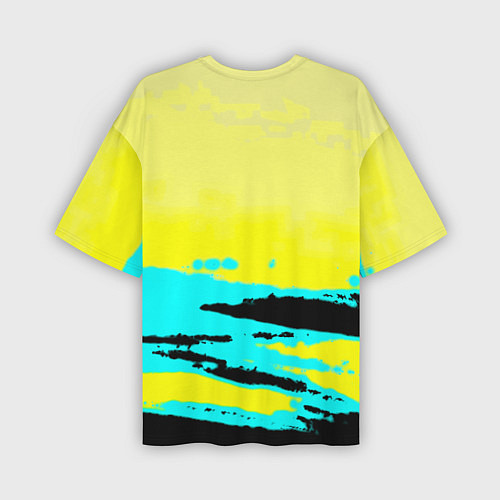 Мужская футболка оверсайз Nirvana краски кислотные / 3D-принт – фото 2