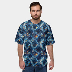 Футболка оверсайз мужская Лесной волк, цвет: 3D-принт — фото 2