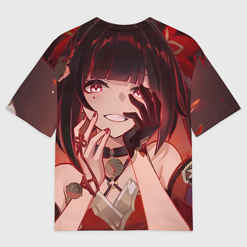 Мужская футболка оверсайз Honkai Star Rail Sparkle smile / 3D-принт – фото 2