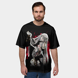 Футболка оверсайз мужская Темный дворецкий Гробовщик танцует со скелетом, цвет: 3D-принт — фото 2