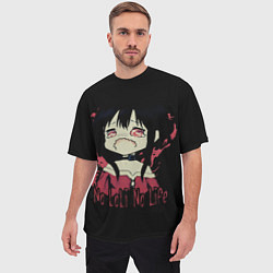 Футболка оверсайз мужская No loli No life, цвет: 3D-принт — фото 2