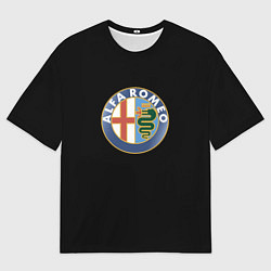 Футболка оверсайз мужская Alfa romeo авто, цвет: 3D-принт